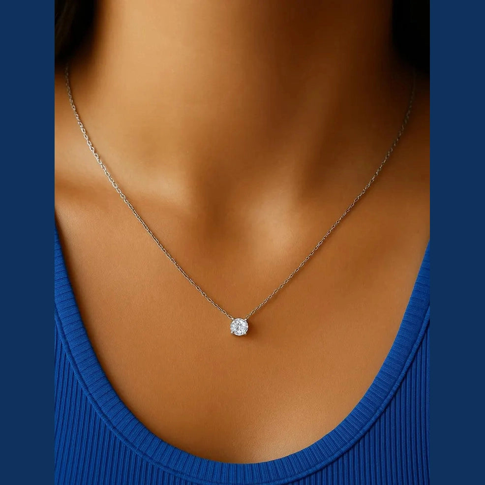 Floating Solitaire Women’s Necklace